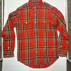 Ralph Lauren Red and Green Plaid Men's Shirt